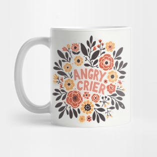 Angry Crier - orange, brown and red Mug